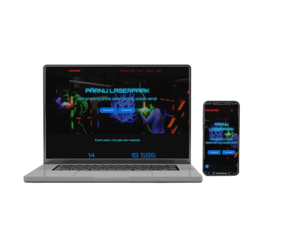 Wordpress website build for laser park arcade