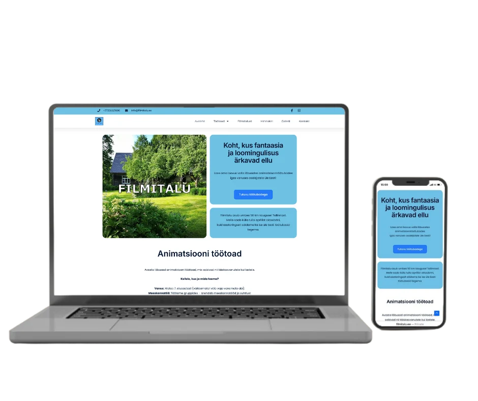 Worpress website for farmhouse that does animation and film workshops