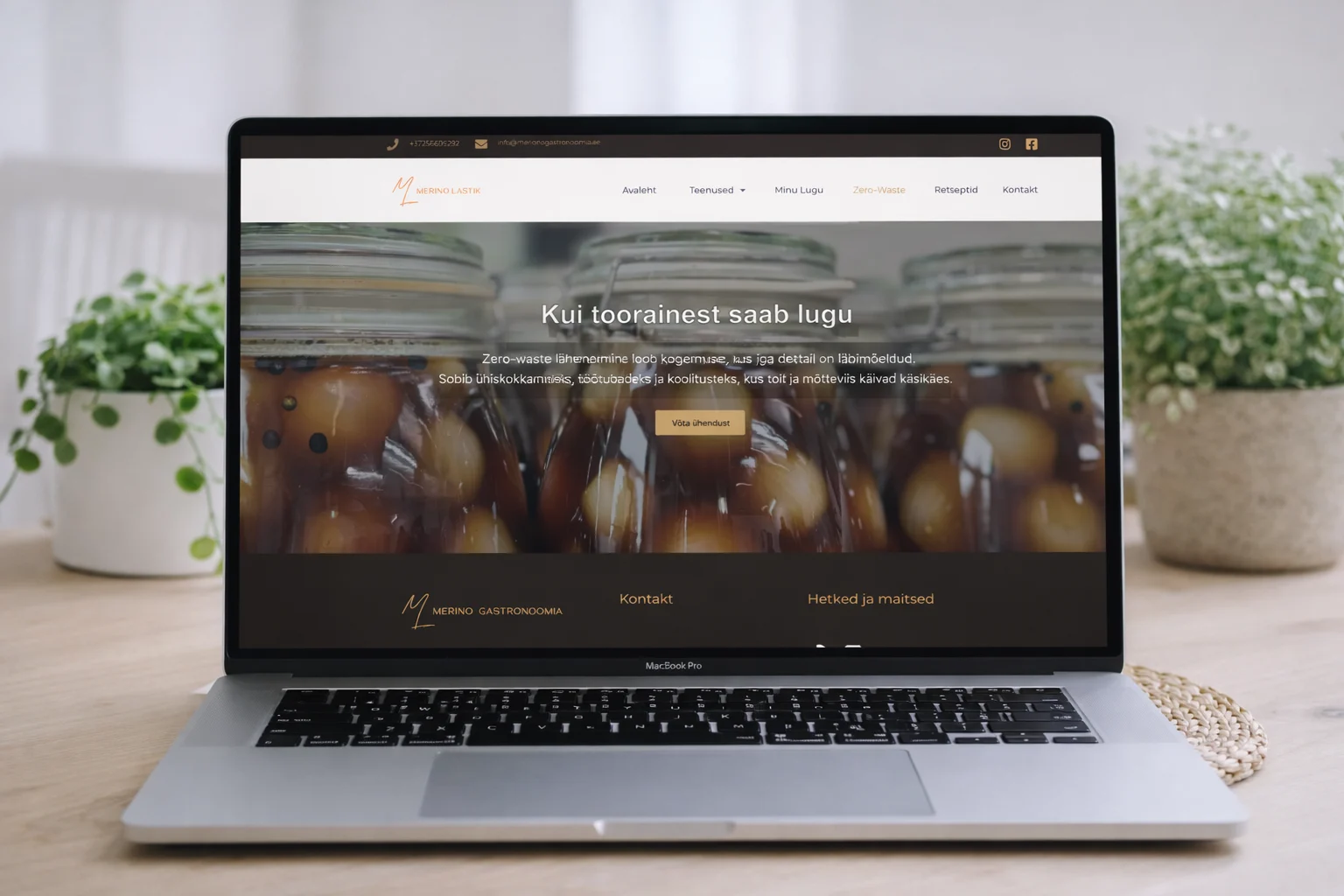 Layered WordPress website mockups