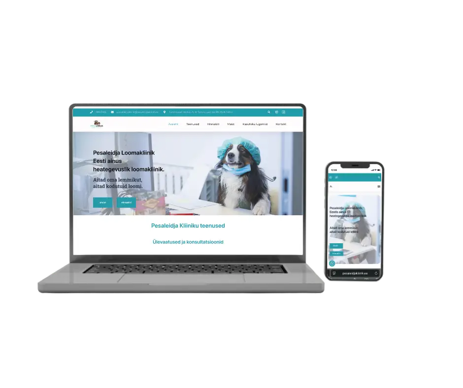 Wordpress website build for vetenary clinic in Europe