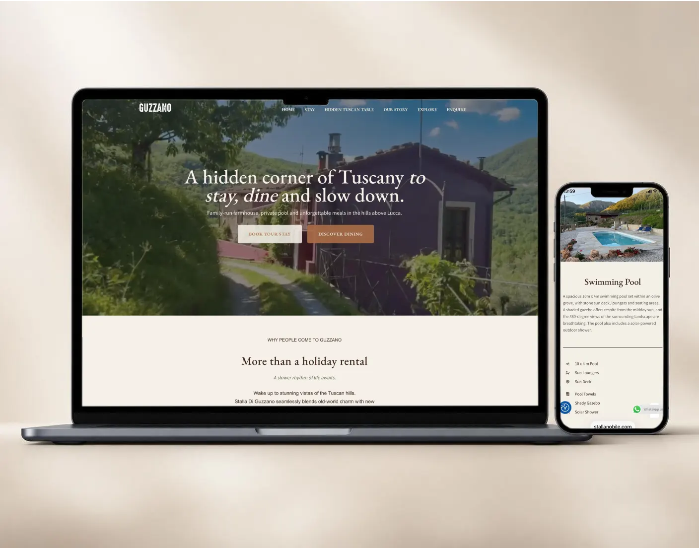 Professional WordPress website displayed on a laptop and mobile phone