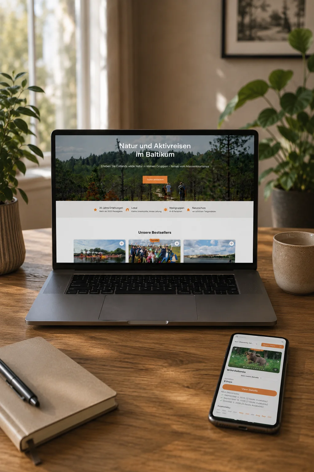 Landing page design